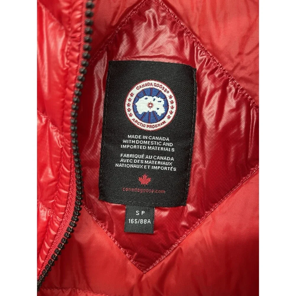 CANADA GOOSE HYBRIDGE LITE HOODY RED 2712L SMALL PACKABLE DOWN JACKET (READ) - Picture 12 of 15